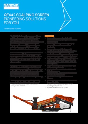 Mobil tarama tesisleri Sandvik QE442 FFMS