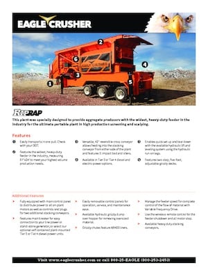Mobile Screening Plants Eagle Crusher RIP-RAP