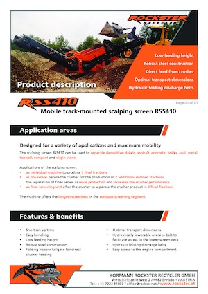 Mobile Screening Plants Rockster RSS410