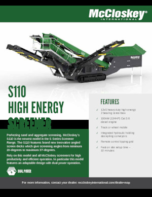 Mobile Screening Plants McCloskey S110