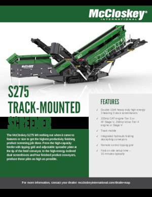 Mobile Screening Plants McCloskey S275