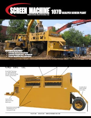 Mobil tarama tesisleri Screen Machine Industries  Scalper 107D