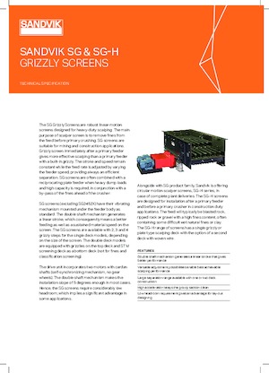 Mobil tarama tesisleri Sandvik SG1841