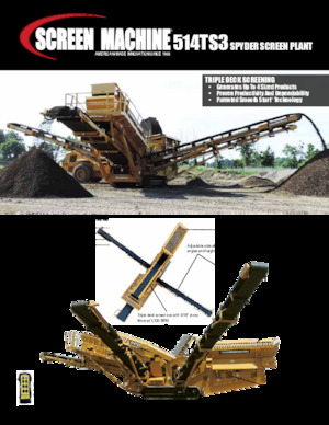 Mobile Screening Plants Screen Machine Industries  Spyder 514TS3