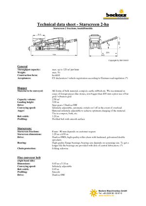 Mobile Screening Plants Backers 2-ha