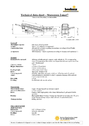 Mobile Screening Plants Backers Sternsieb 2-ma17