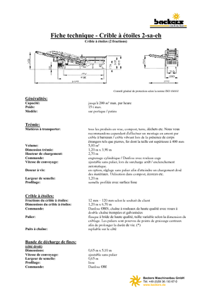 Mobile Screening Plants Backers Sternsieb 2-sa
