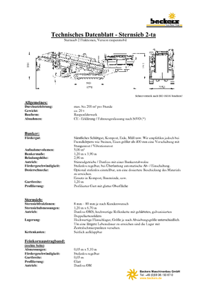 Mobile Screening Plants Backers Sternsieb 2-ta