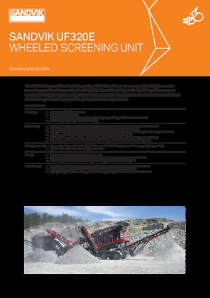 Mobil tarama tesisleri Sandvik UF320E