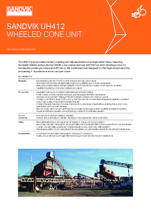 Mobile Screening Plants Sandvik UH412