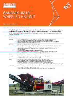 Mobil tarama tesisleri Sandvik UI310 HSI