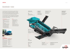 Mobile Screening Plants Powerscreen Warrior 1800