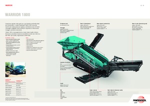 Mobile Screening Plants Powerscreen Warrior 1800