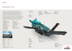 Mobile Screening Plants Powerscreen Warrior 2100