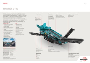 Mobile Screening Plants Powerscreen Warrior 2100