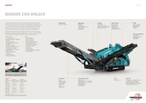 Mobile Screening Plants Powerscreen Warrior 2100 Spaleck