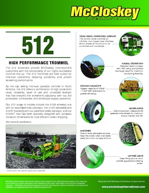 Mobile Screening Plants with Drum McCloskey 512RET