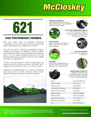 Mobile Screening Plants with Drum McCloskey 621RE