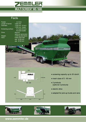 Mobile Screening Plants with Drum Zemmler MS 1600