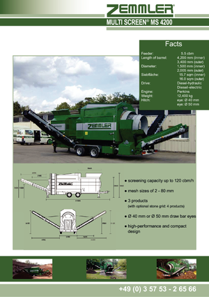 Mobile Screening Plants with Drum Zemmler MS 4200