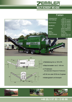 Mobile Screening Plants with Drum Zemmler MS 4200