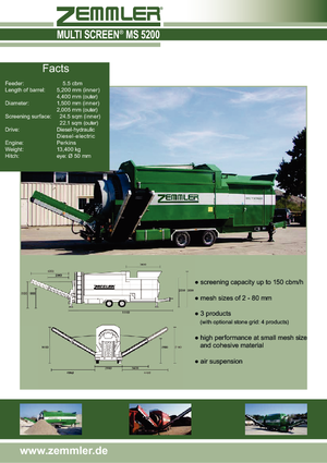 Mobile Screening Plants with Drum Zemmler MS 5200