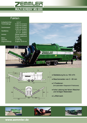 Mobile Screening Plants with Drum Zemmler MS 5200