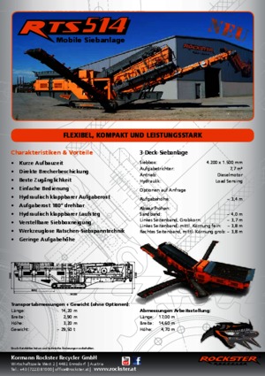 Mobile Screening Plants Rockster RTS514