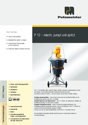 Harç karıştırma pompaları Putzmeister P 12 