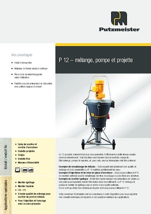 Harç karıştırma pompaları Putzmeister P 12 