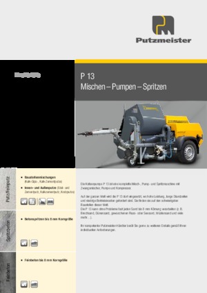 Sabit beton pompaları Putzmeister P 13 EMR KA 230