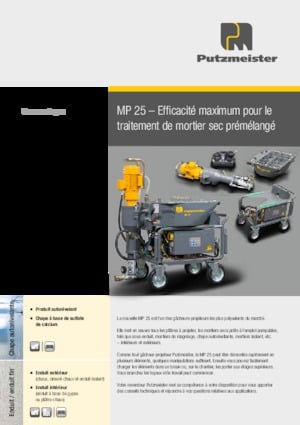 Mortar Mixing Pumps Putzmeister MP 25