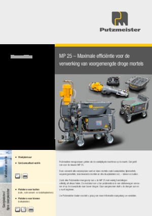 Mortar Mixing Pumps Putzmeister MP 25