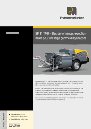 Vidalı konveyör pompaları Putzmeister SP 11 TMR
