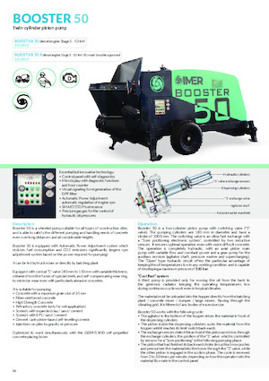 Mortar Spraying and Conveying Machinery Imer Booster 50R