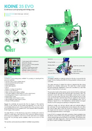 Harç Püskürtme ve Taşıma Makineleri Imer Koine 35 G Evo