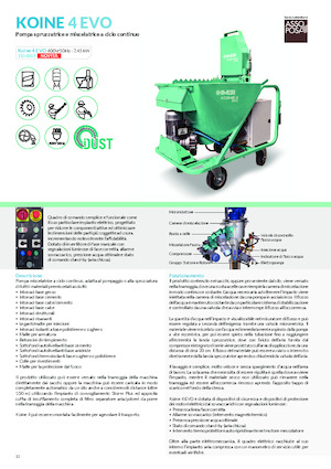 Harç Püskürtme ve Taşıma Makineleri Imer Koine 4 Evo