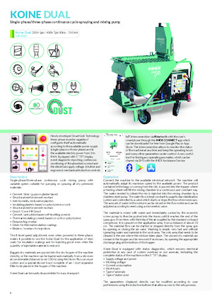 Mortar Spraying and Conveying Machinery Imer Koine Dual