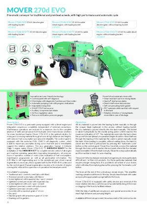 Mortar Spraying and Conveying Machinery Imer Mover 270db Evo