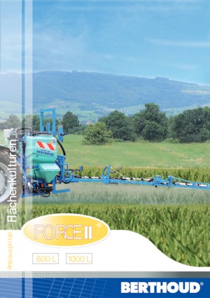 Mounted Field Sprayers Berthoud Force II 800