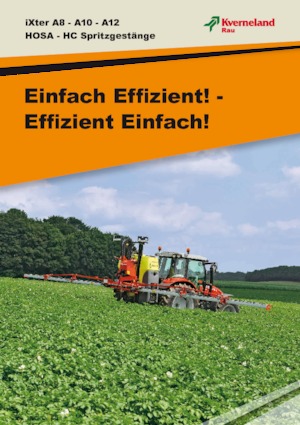 Tarla püskürtücüler Kverneland iXter A12