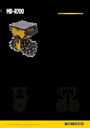 Monte edilebilir freze başlıkları (hidr.) MB Crusher MB-R700