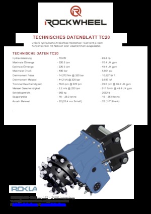 Mountable Milling Heads For Hydraulic Excavators Rockwheel by ROCK.ZONE TC 20