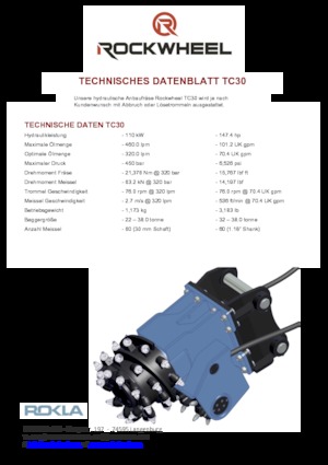 Mountable Milling Heads For Hydraulic Excavators Rockwheel by ROCK.ZONE TC 30