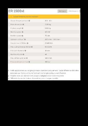 Mountable Milling Heads For Hydraulic Excavators Epiroc ER 1500xl