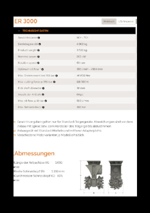 Mountable Milling Heads For Hydraulic Excavators Erkat ER 3000