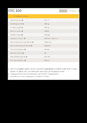 Monte edilebilir freze başlıkları (hidr.) Epiroc ERC 100