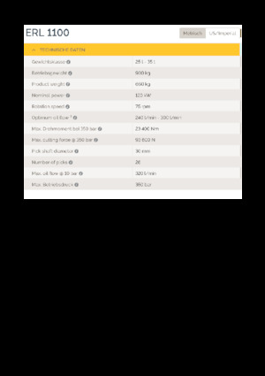 Monte edilebilir freze başlıkları (hidr.) Epiroc ERL 1100
