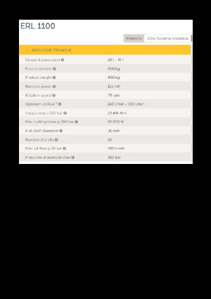 Monte edilebilir freze başlıkları (hidr.) Epiroc ERL 1100
