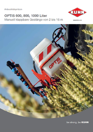 Mounted Field Sprayers Kuhn Optis 1000
